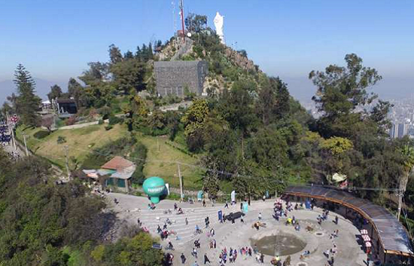 Teleférico Santiago desde Pío Nono